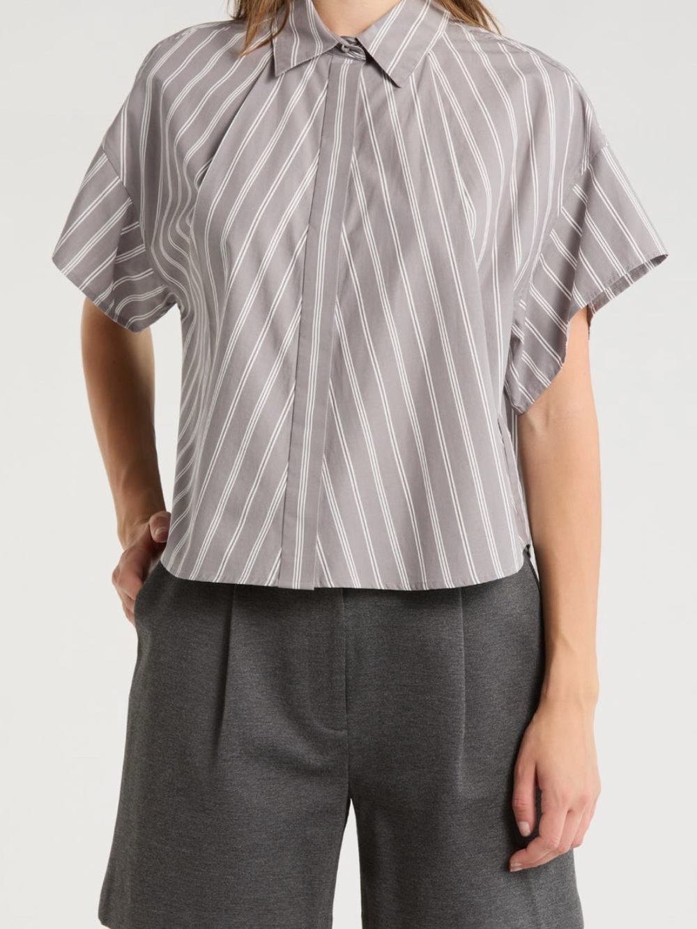 rag & bone Maura Striped Short-Sleeve Button-Down Shirt